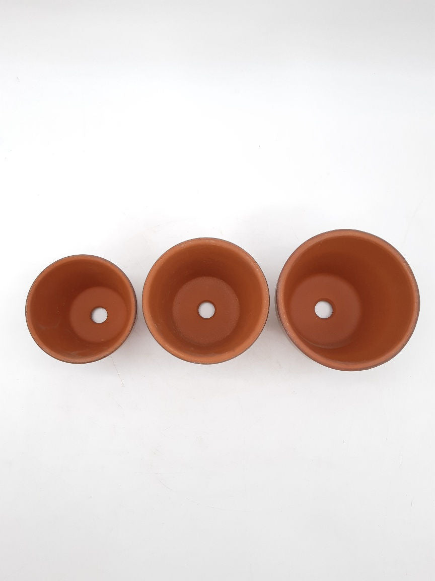 Pot de culture profond japonais en terracotta