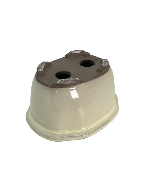 Pot émaillé beige