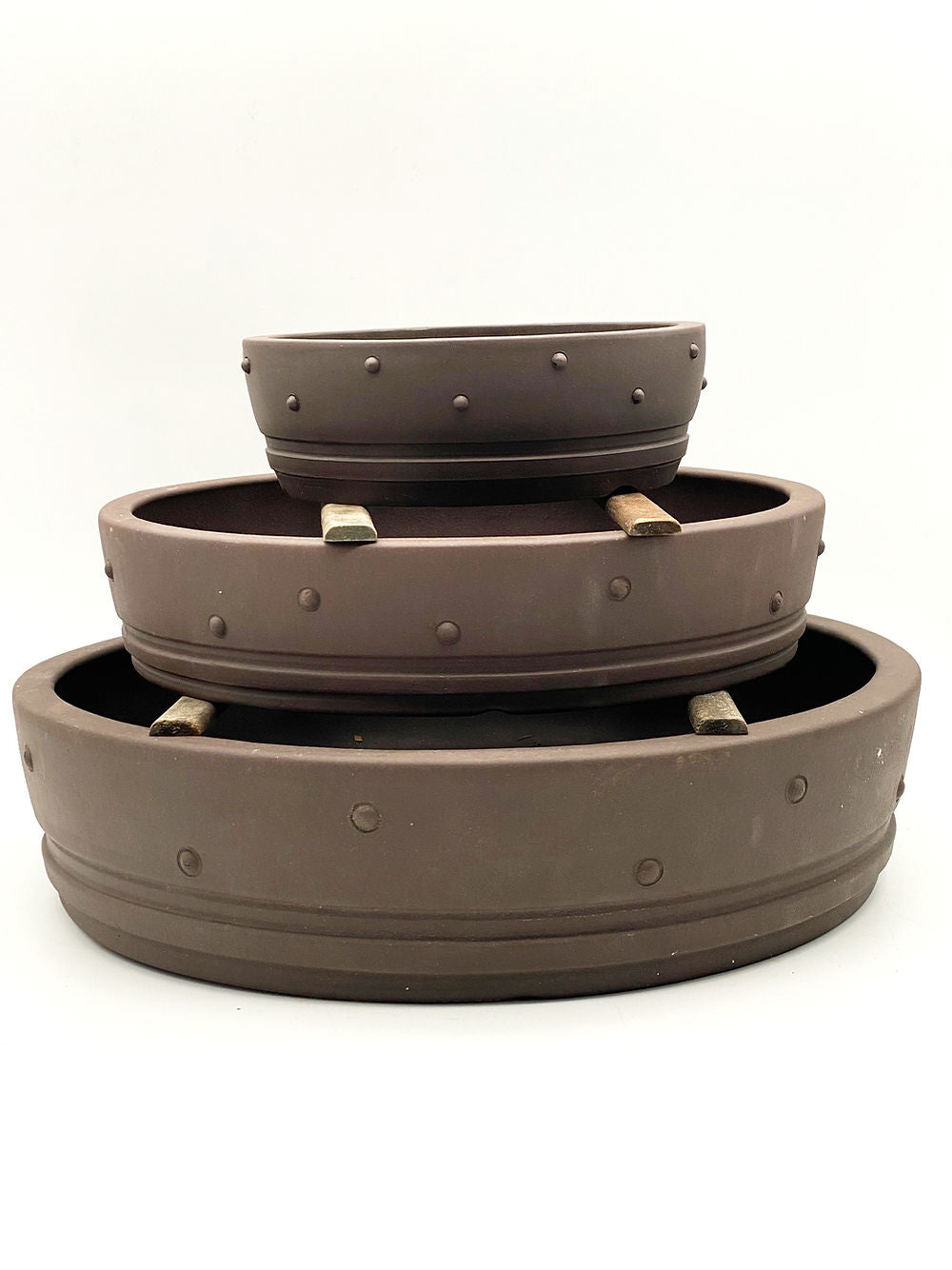 Pot céramique tambour pour bonsaïs