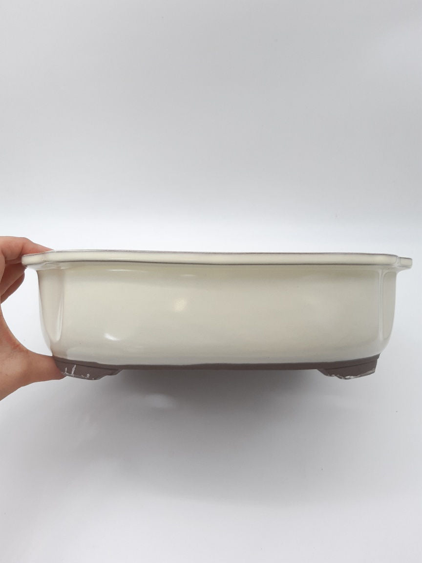 Pot émaillé beige