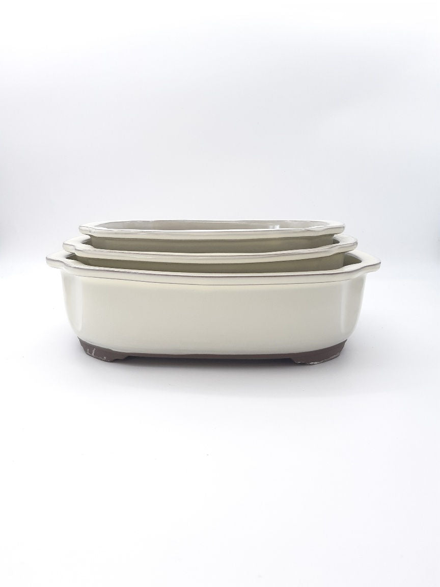 Pot émaillé beige