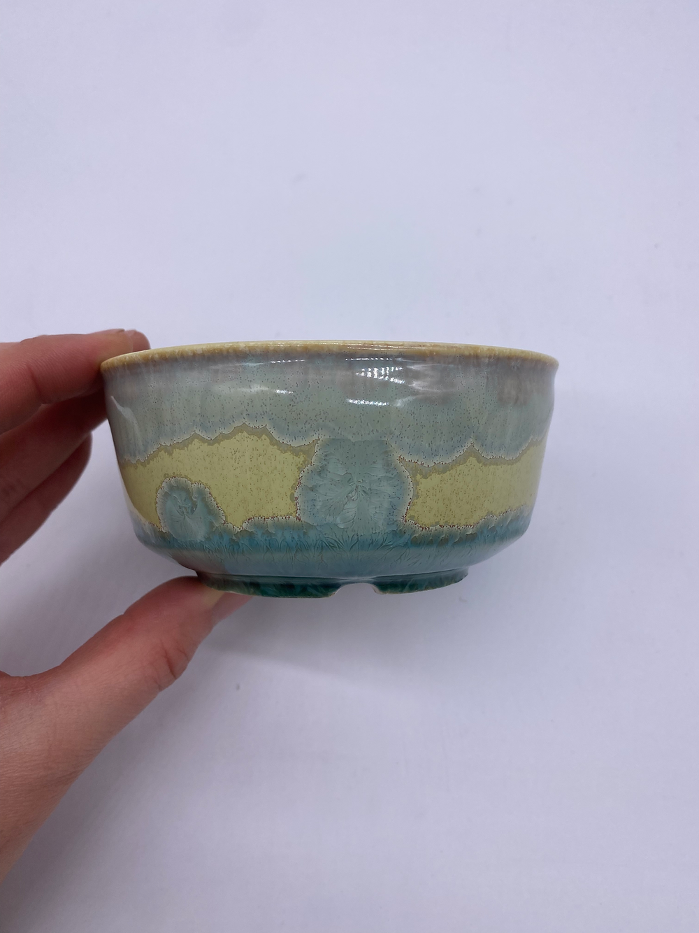 Assiette céramique ronde grès non gélif 11cm hauteur 4cm pièce unique artisanale Terre en Vadrouille 1250°C