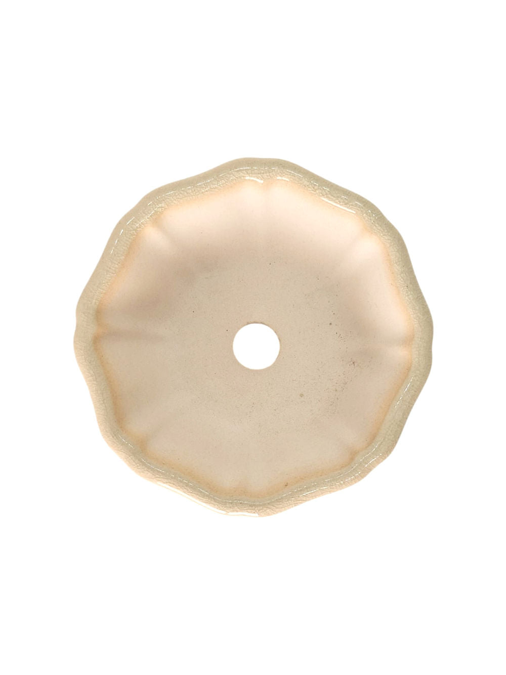 Pot émaillé pour bonsaï -Beige