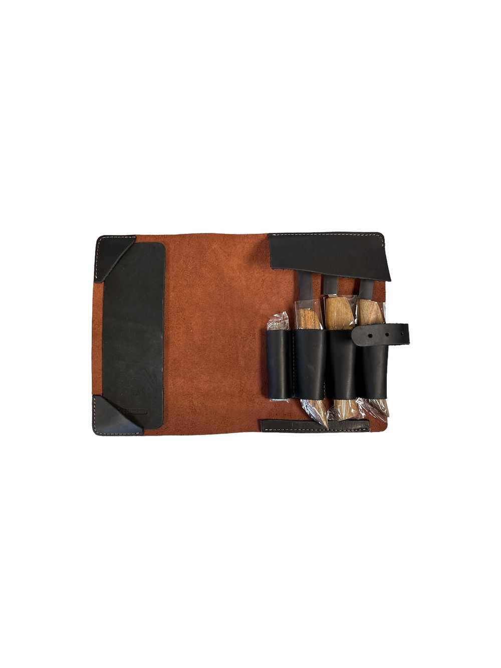 Kit 3 couteaux à bois dans étui en cuir - Beavercraft®