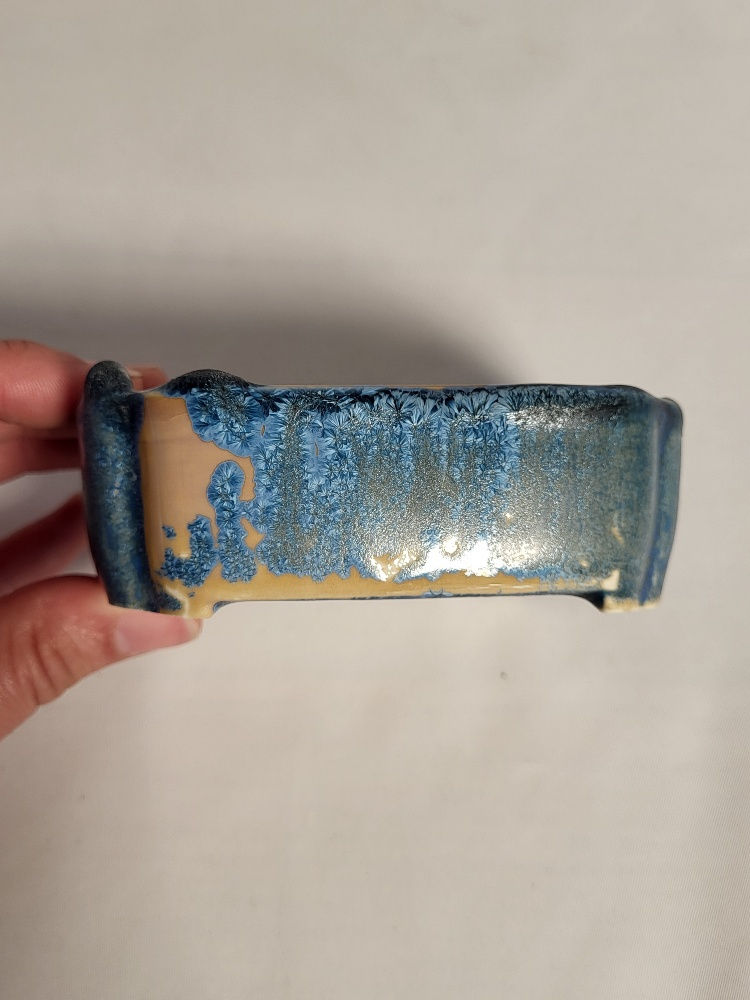 Plat céramique rectangulaire grès non gélif 9,5x7x3cm pièce unique atelier Terre en Vadrouille haute température