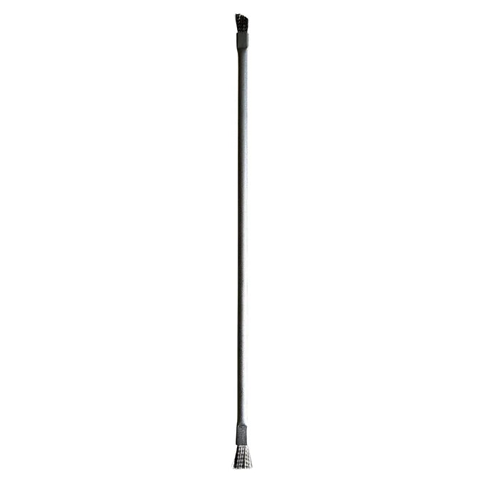 Brosse japonaise double en acier inoxydable 268mm, coupe droite et biseautée pour nettoyage précis de bonsaï