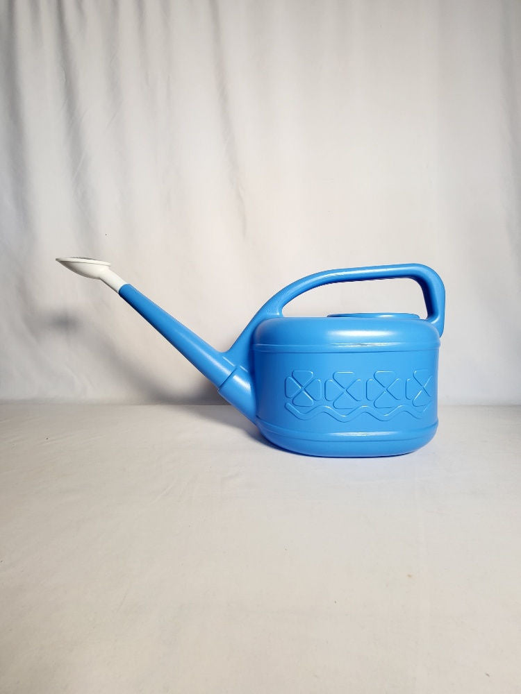Arrosoir en plastique bleu 4L, léger et pratique pour arroser les plantes