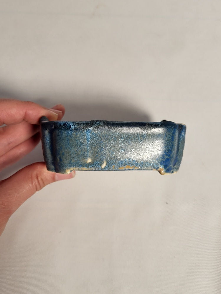 Plat céramique rectangulaire grès non gélif 9,5x7x3cm pièce unique atelier Terre en Vadrouille haute température