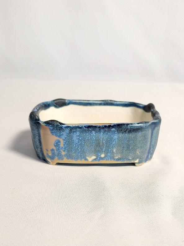 Plat céramique rectangulaire grès non gélif 9,5x7x3cm pièce unique atelier Terre en Vadrouille haute température