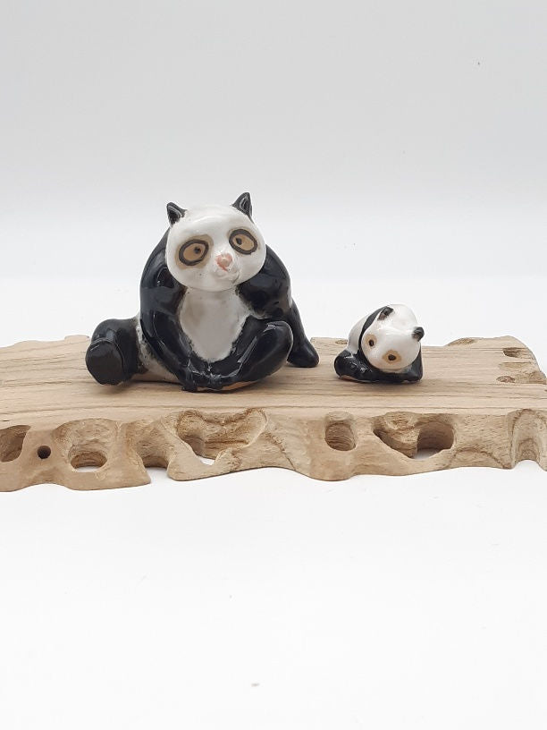 Figurines panda en céramique disponibles en 3cm et 6cm