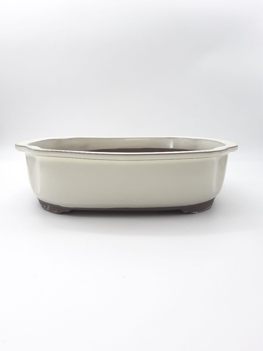 Pot émaillé beige