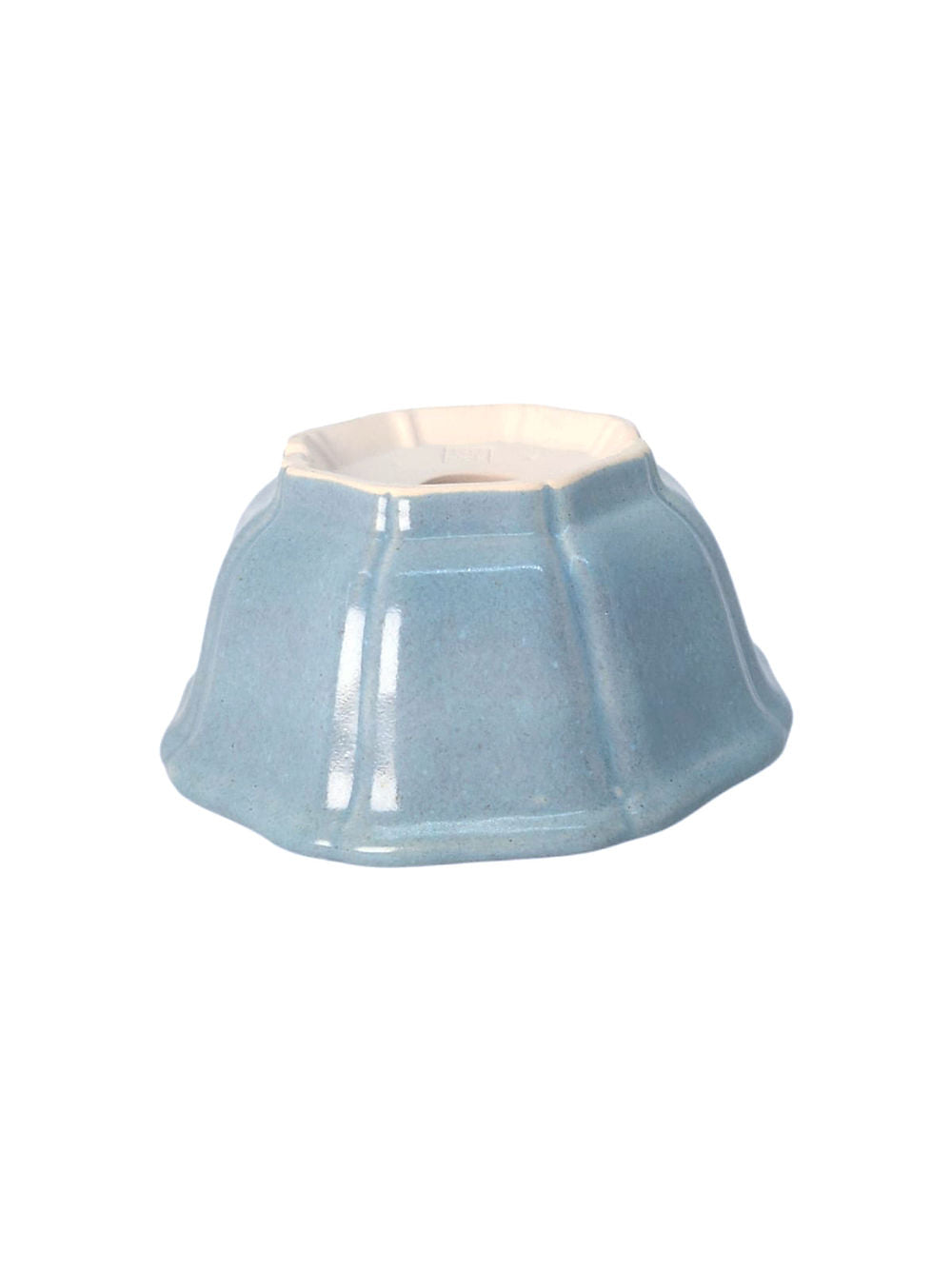 Pot émaillé pour bonsaï - Bleu clair