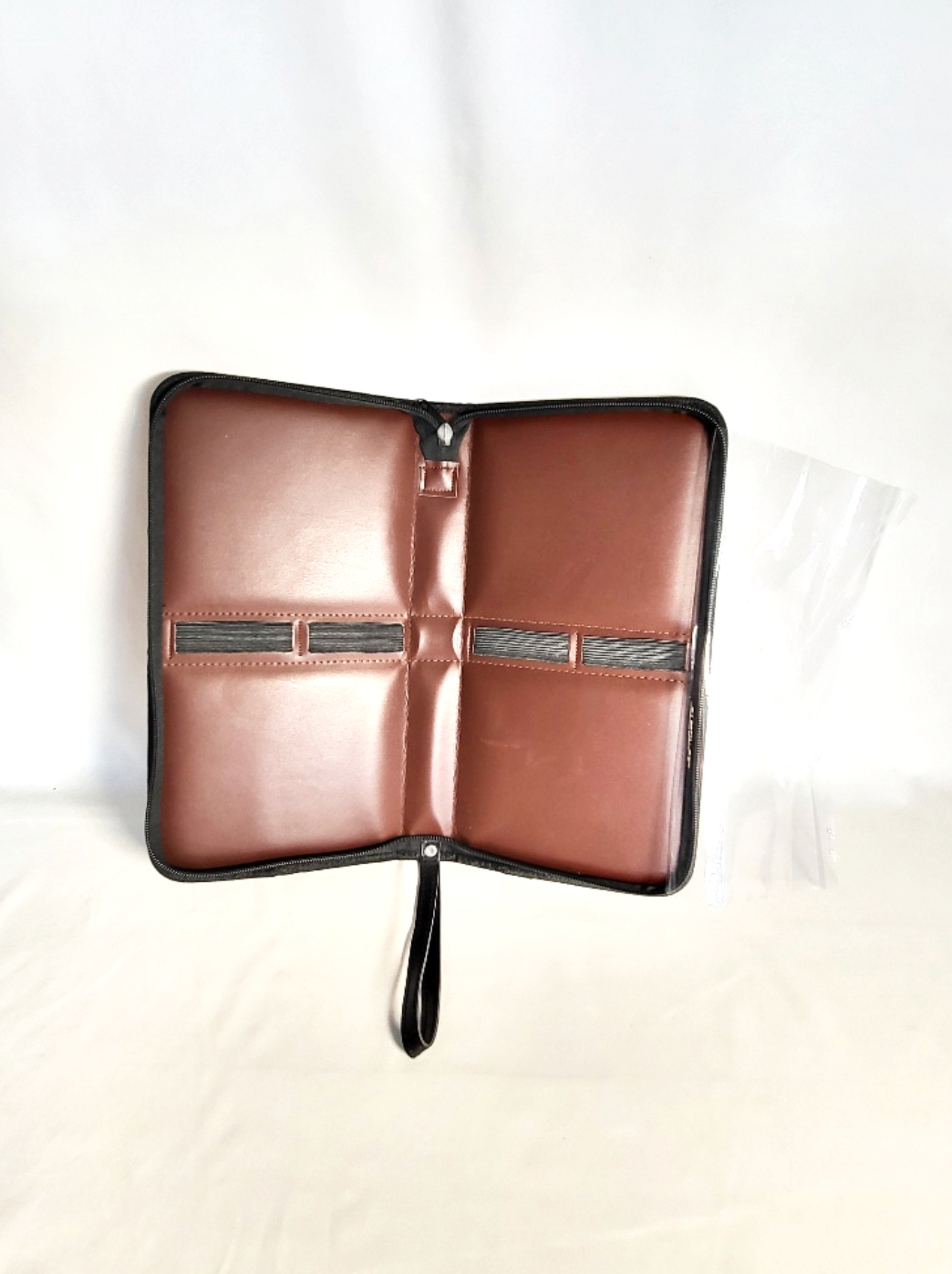 Étui Hugo Bonsaï 280mm pour rangement de 4 outils bonsaï, 33x17cm, noir et marron, vendu sans outils