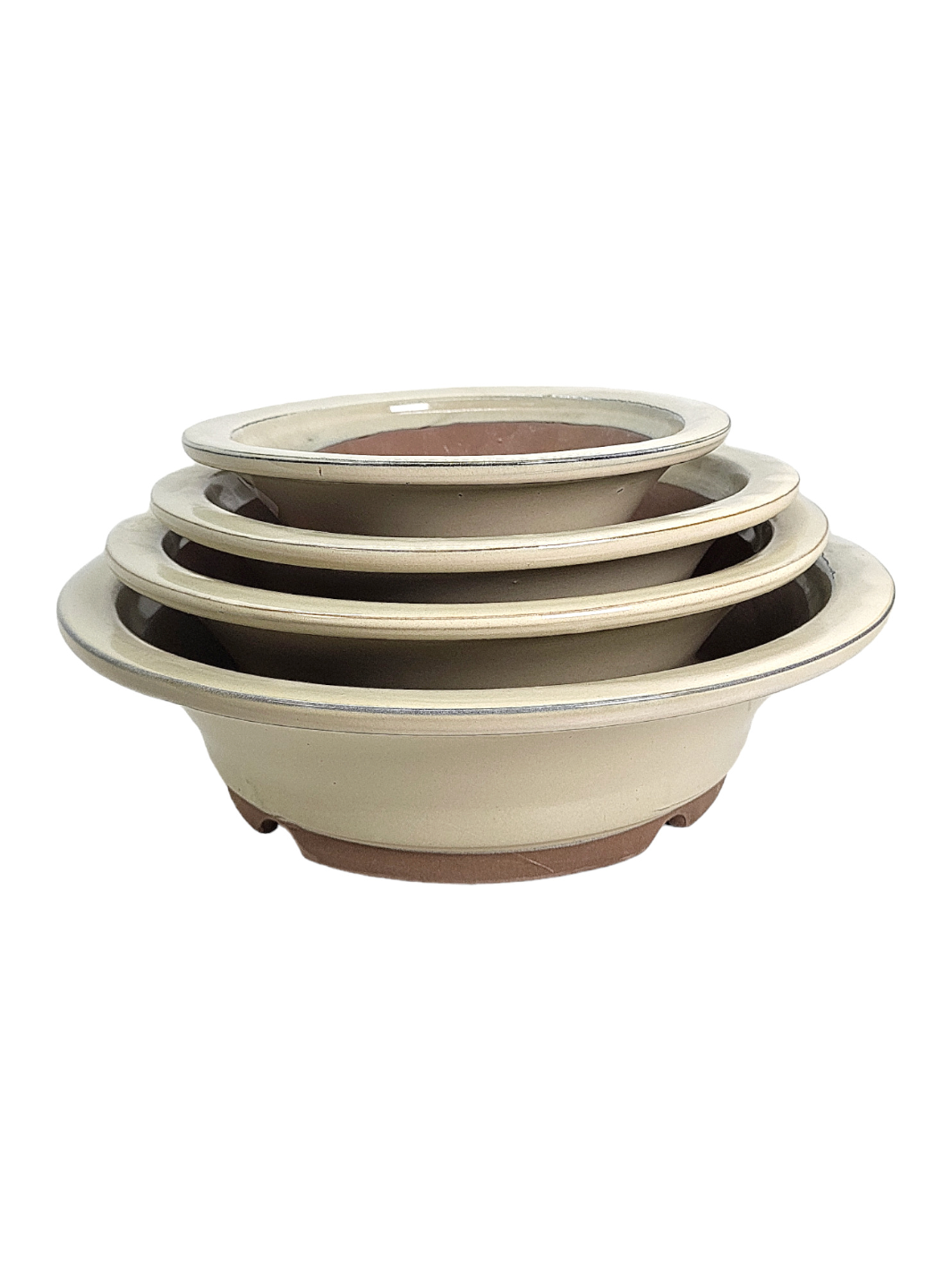 Pot rond émaillé japonais - Beige