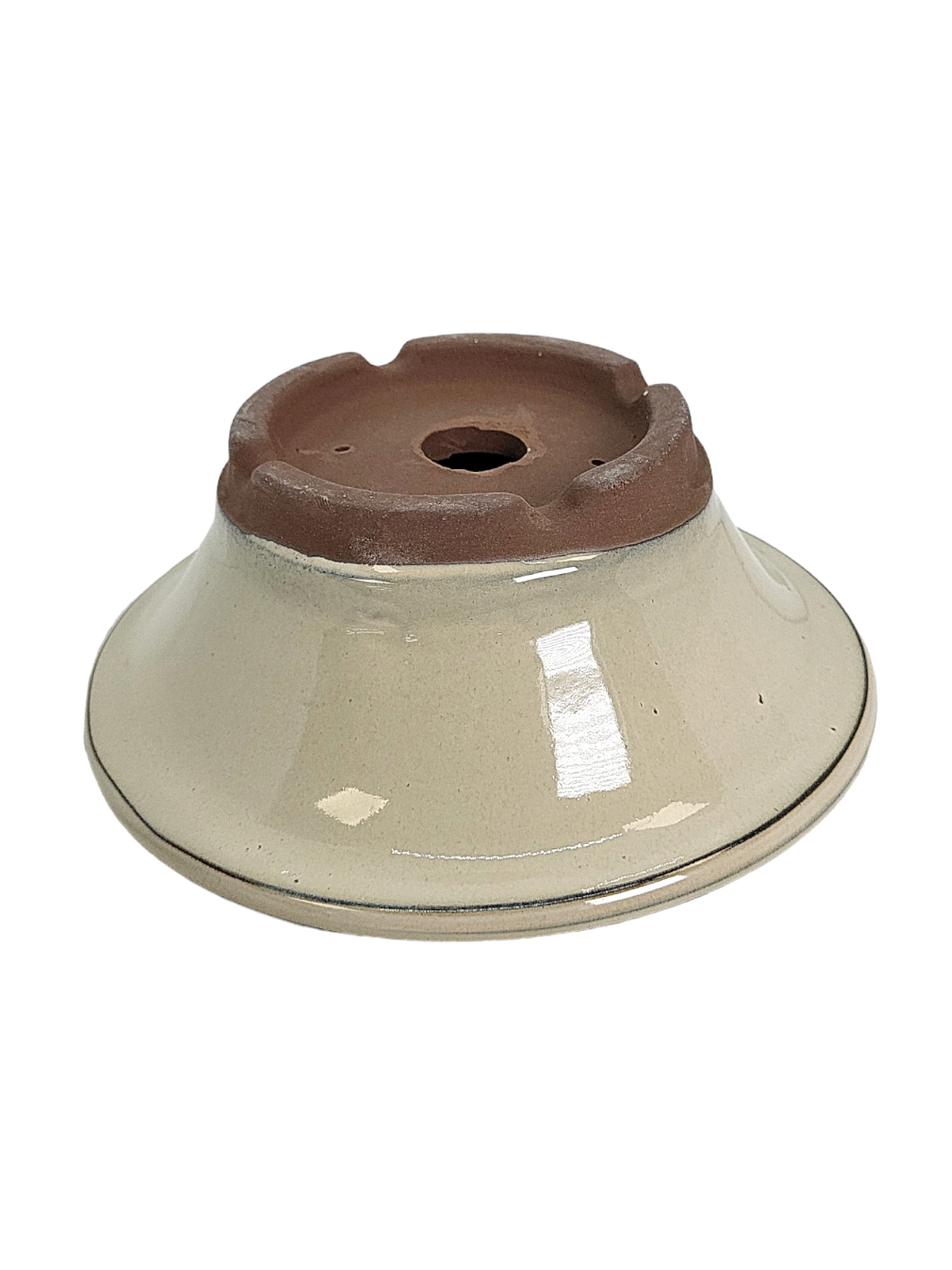 Pot rond émaillé japonais - Beige
