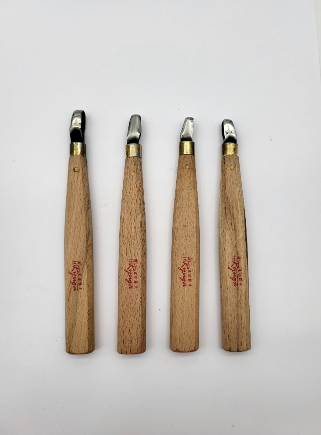 Kit cuir 4 couteaux à écorcer (180mm) - Ryuga®
