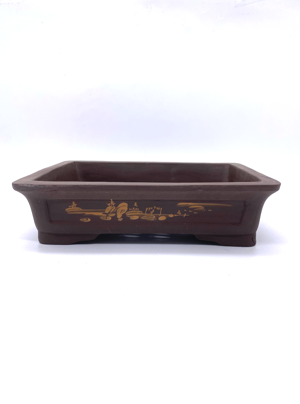 Pot bonsaï rectangulaire avec soucoupe