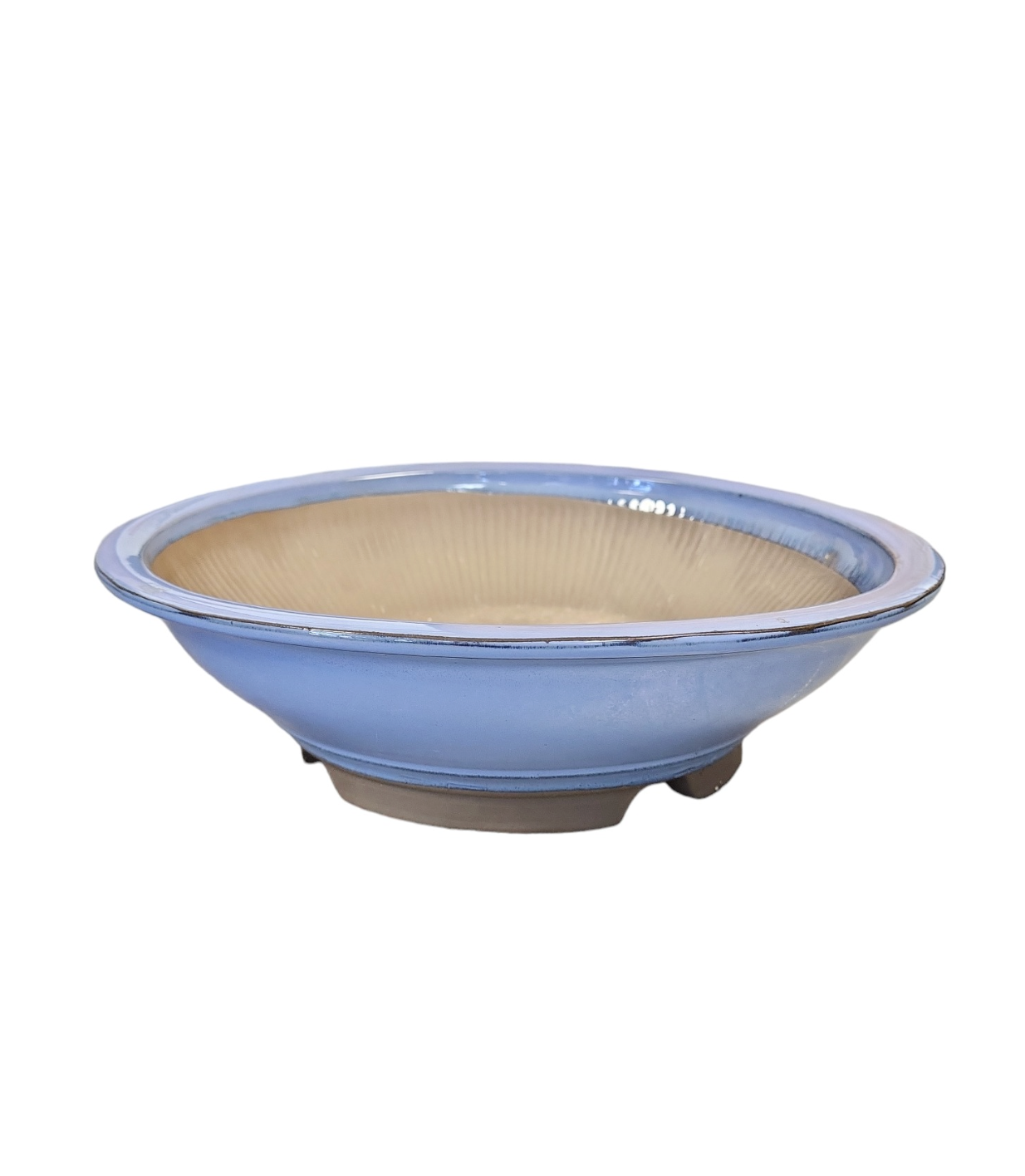 Pot rond émaillé japonais - Bleu lavande