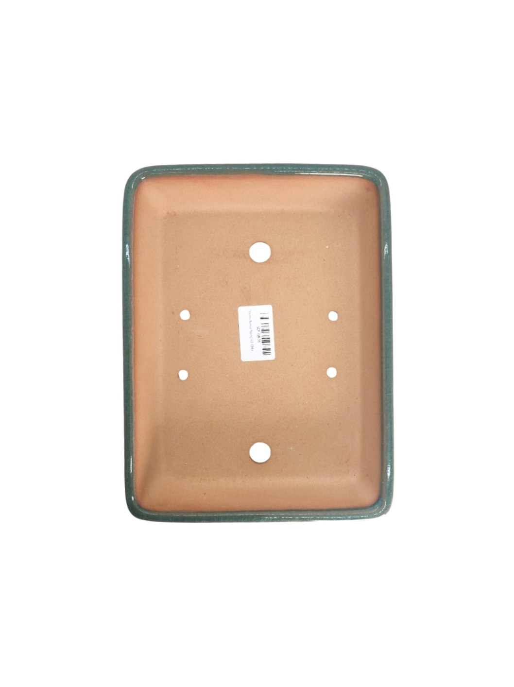 Pot rectangulaire émaillé vert