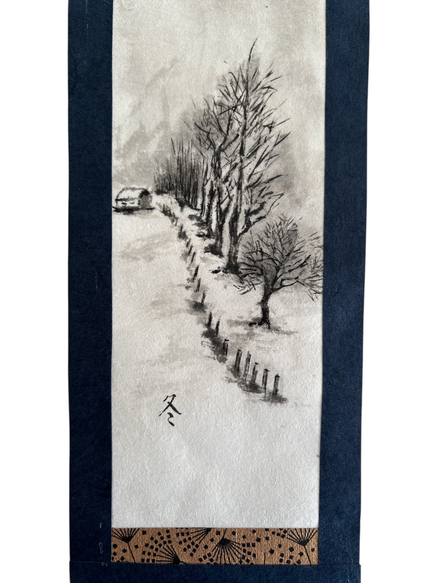 Sumi-e "Sous la neige"-FUYU