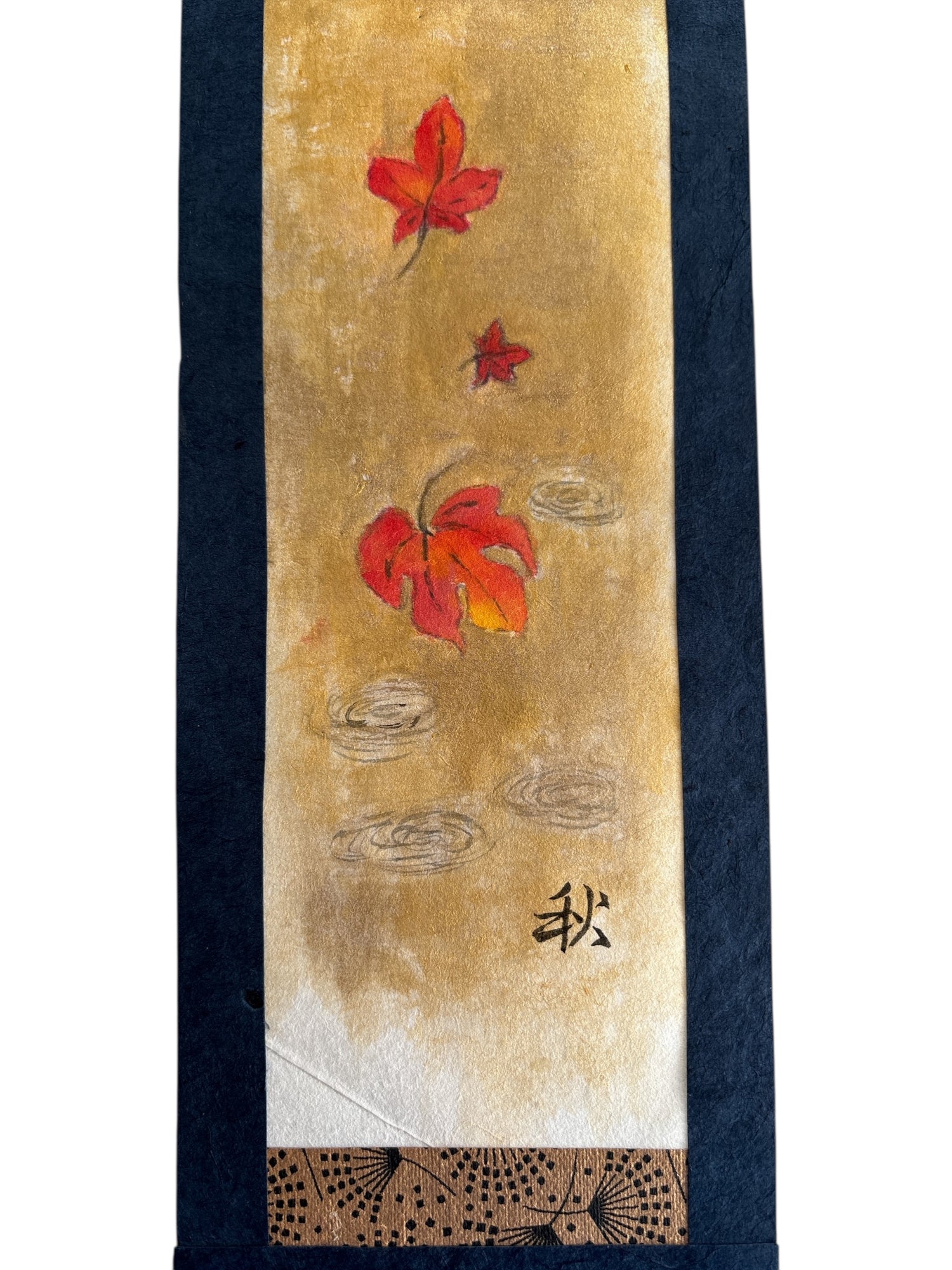Sumi-e "Les feuilles automnales"-AKI