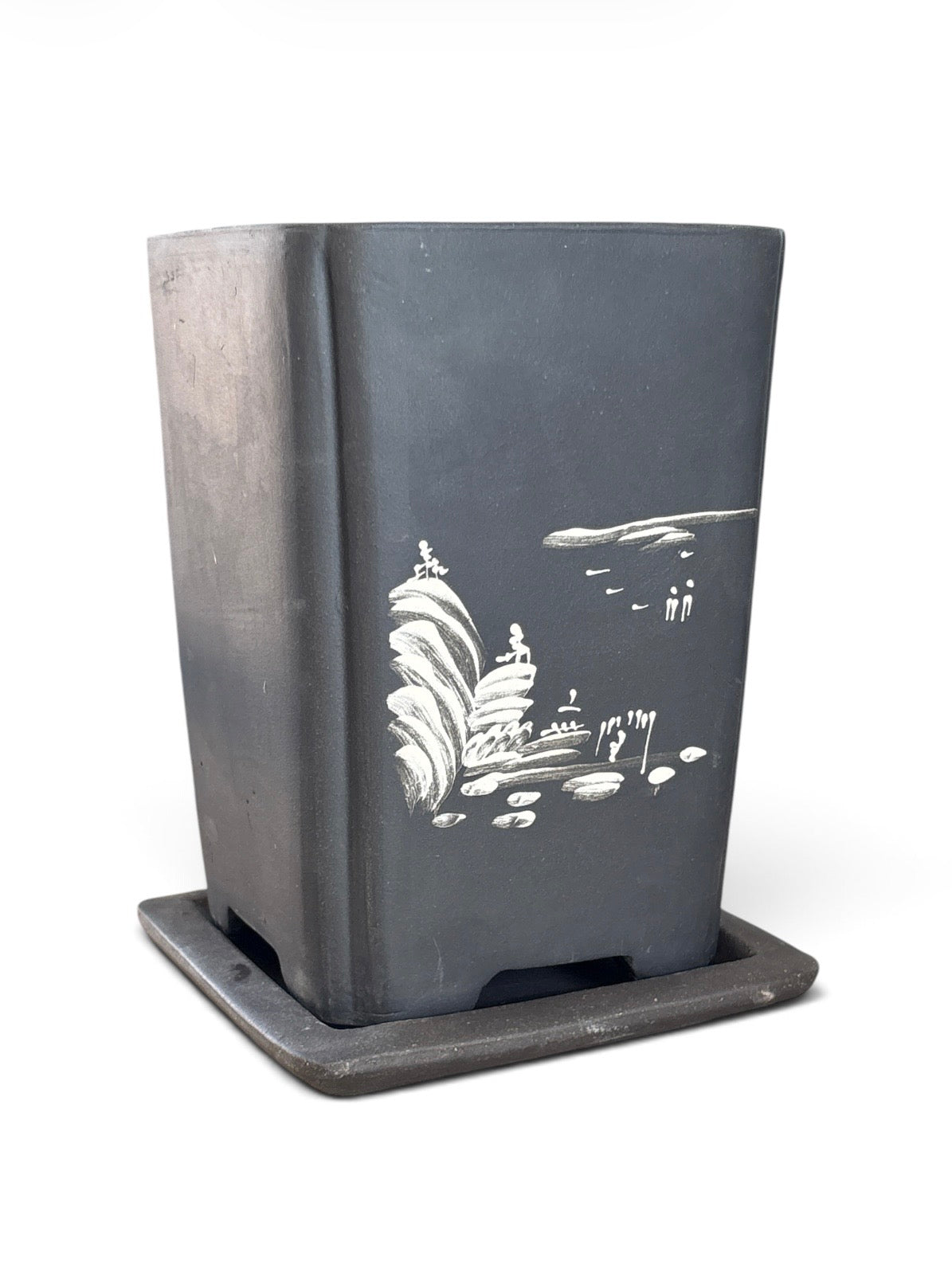 Pot cascade avec soucoupe (13*13*h19cm)