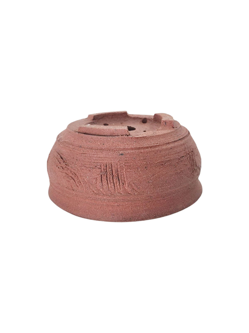 Céramique artisanale ronde 11,5x5cm en grès non gélif, pièce unique JF-Édition
