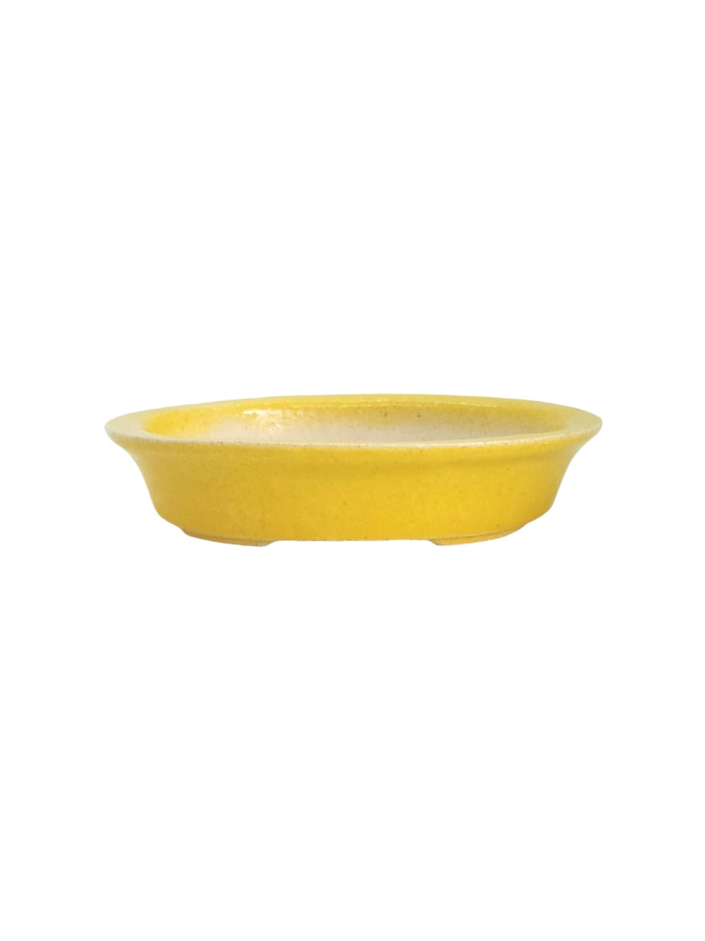Céramique artisanale ovale 14,5x11,5x3cm du créateur Terre à Terre, idéale pour bonsaï