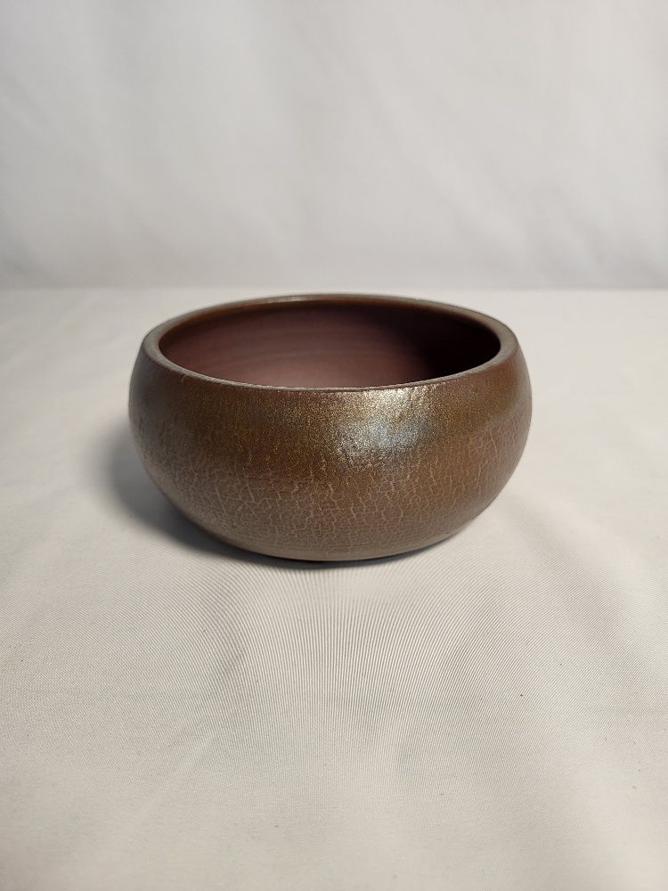 Céramique artisanale ronde 12,5x4,5cm en grès non gélif, pièce unique JF-Édition