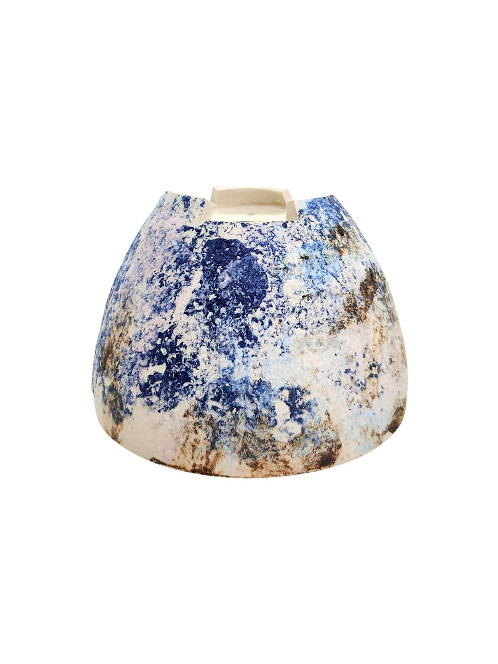Céramique artisanale ronde 16x10,5cm en grès non gélif, pièce unique JF-Édition