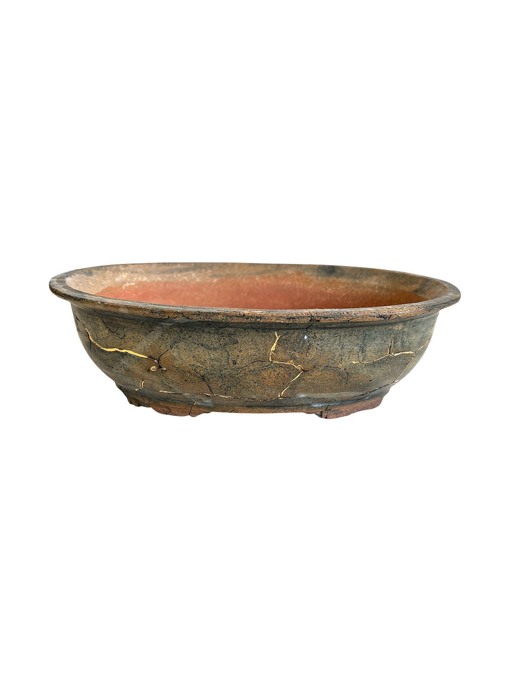 Céramique artisanale ovale 21x14x6cm en grès non gélif, pièce unique JF-