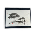 Esquisse japonaise à l'encre de Chine, suspendue par fil nylon, œuvre d'une artiste bordelaise, dimensions 63 cm x 50 cm
