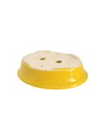Céramique artisanale ovale 14,5x11,5x3cm du créateur Terre à Terre, idéale pour bonsaï