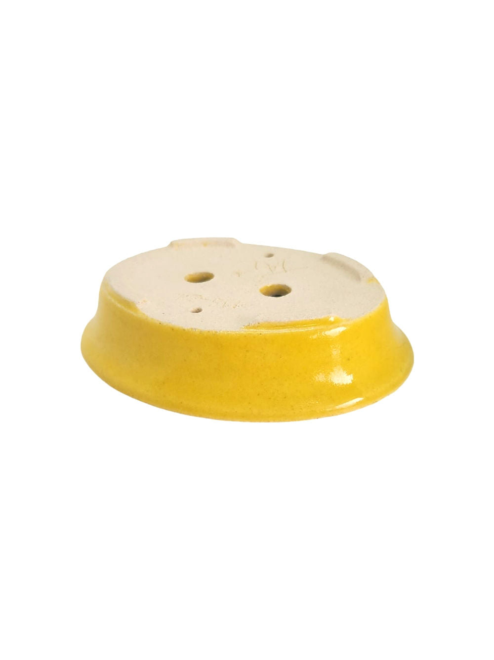 Céramique artisanale ovale 14,5x11,5x3cm du créateur Terre à Terre, idéale pour bonsaï