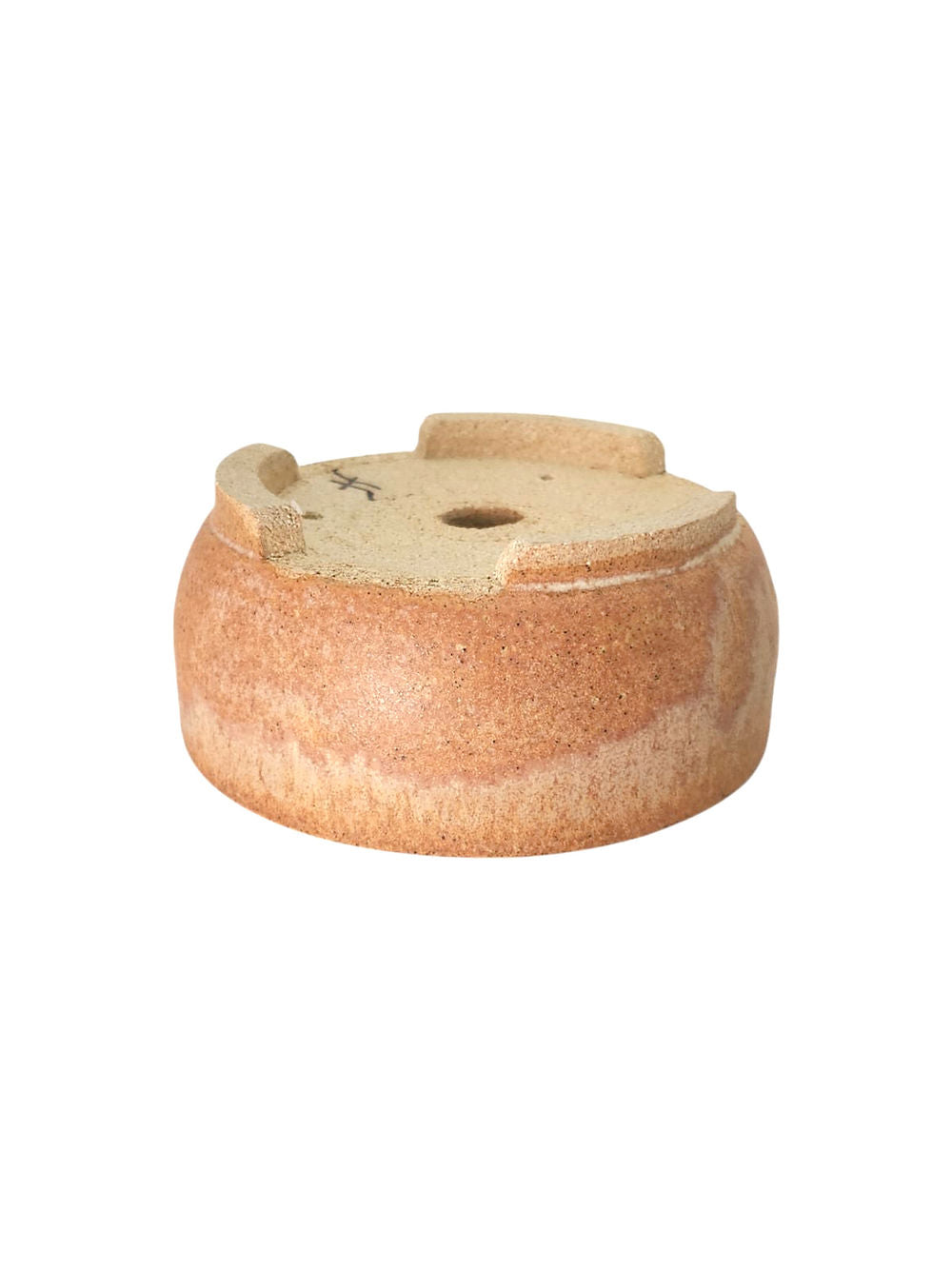 Céramique artisanale ronde 12,5x5,5cm en grès non gélif, pièce unique JF-Édition