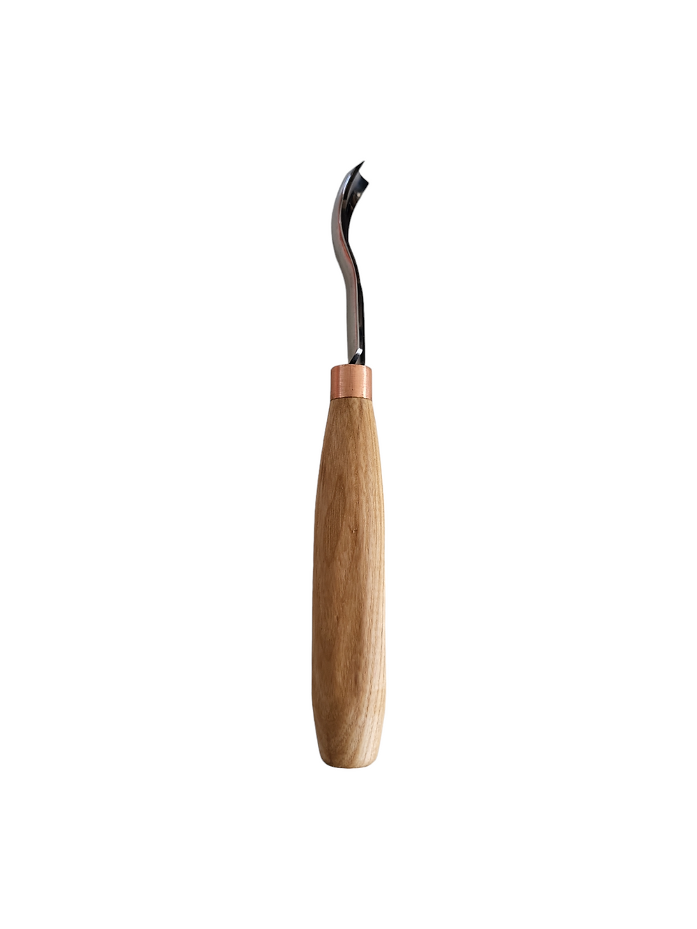 Gouge courbée courte 190mm avec lame 14mm et manche en bois de frêne