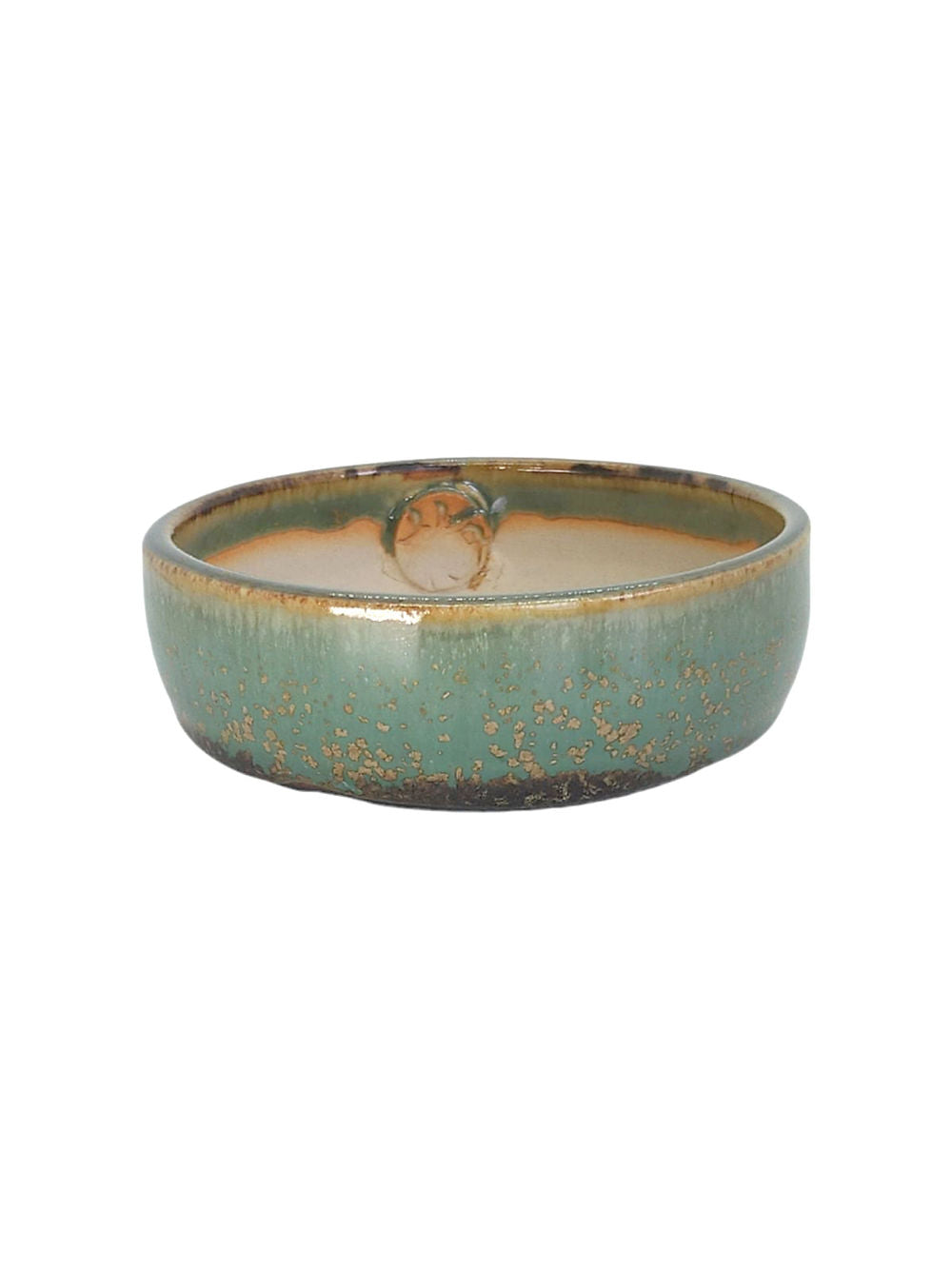 Petit plat en céramique ronde 10cm hauteur 3,5cm façonné par l'artiste Sabine Besnard