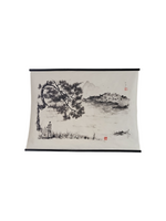 Esquisse japonaise Couple de Grues encre de Chine 40x72cm artiste bordelaise