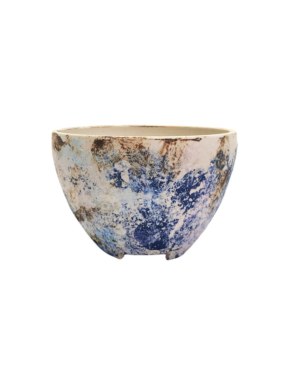 Céramique artisanale ronde 16x10,5cm en grès non gélif, pièce unique JF-Édition