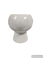 Cache-pot vase visage blanc en taille L