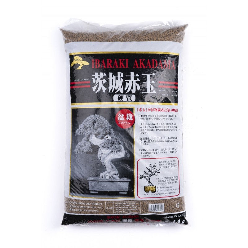 Akadama Ibaraki 14L gros grains 6-12mm, substrat japonais idéal pour bonsaï, assure aération et développement racinaire