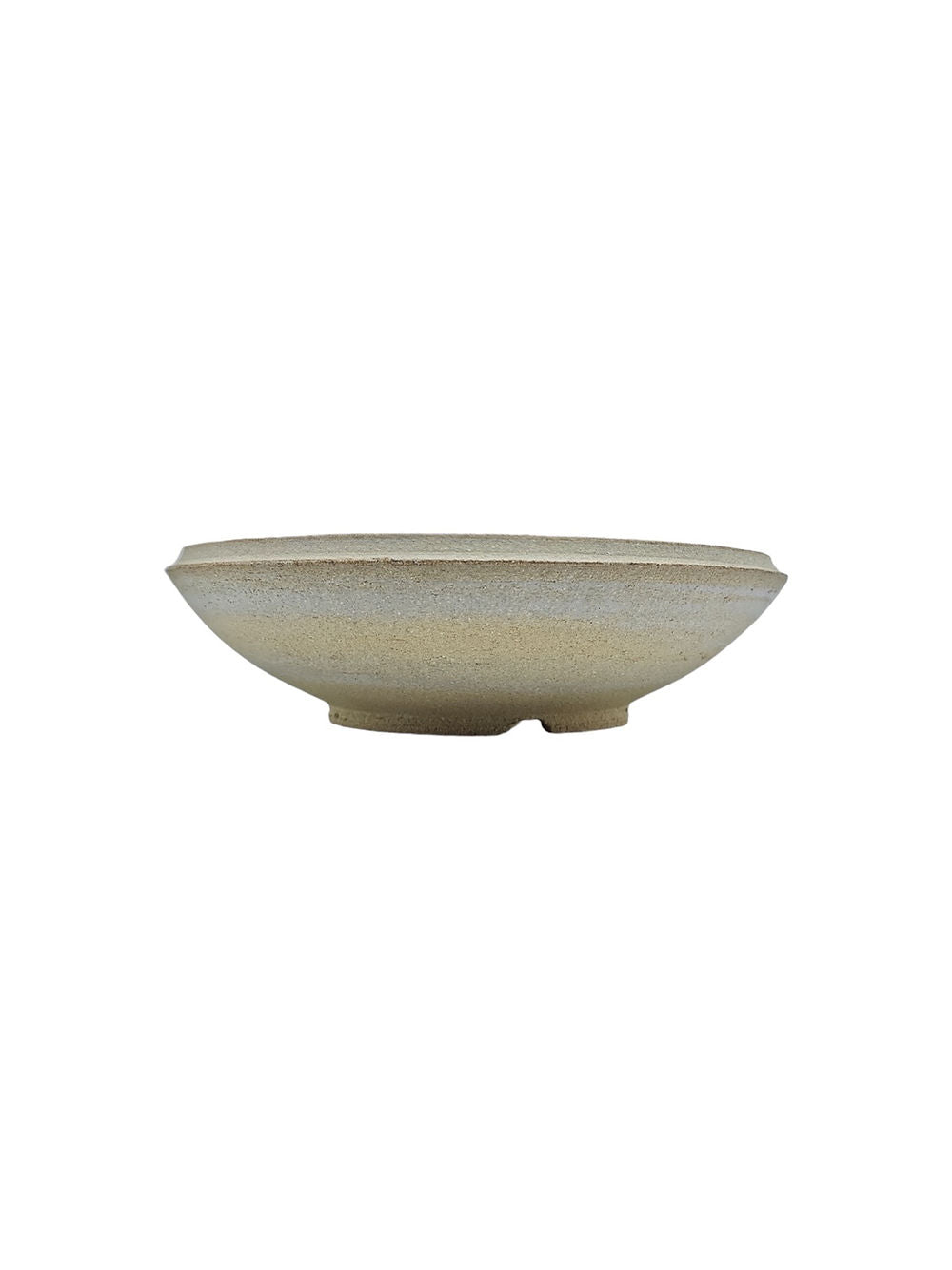 Céramique artisanale ronde 23,5x7cm en grès non gélif signée JF Bonsaï Édition