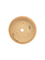 Fond du céramique artisanale ronde 12,5x5,5cm en grès non gélif
