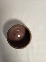 Céramique artisanale ronde 12,5x4,5cm en grès non gélif, pièce unique JF-Édition