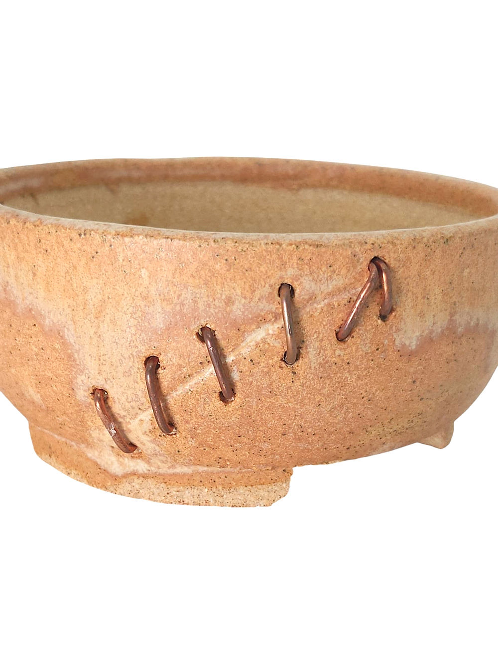 Céramique artisanale ronde 12,5x5,5cm en grès non gélif, pièce unique 