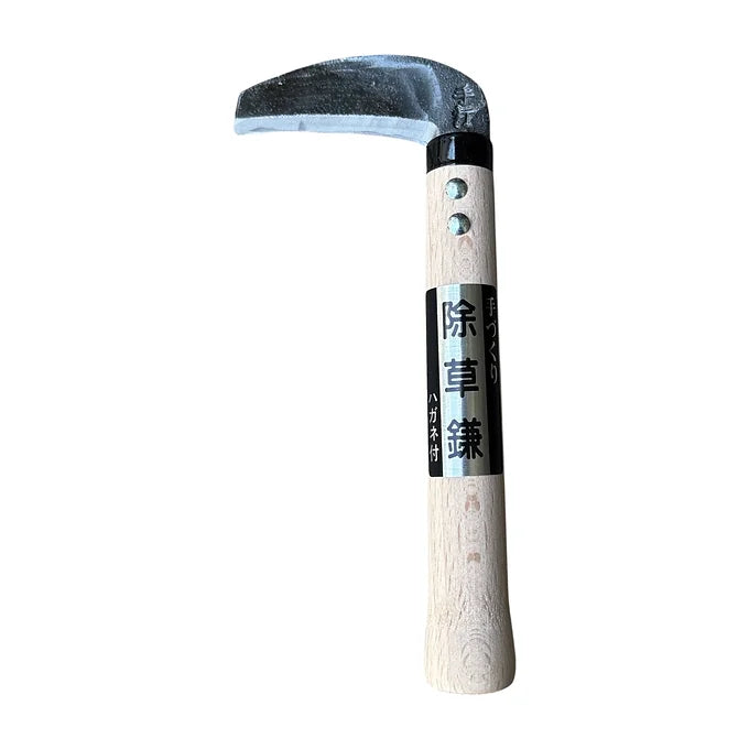 Faucille de rempotage bonsaï 175mm japonaise, manche bois et lame affûtée