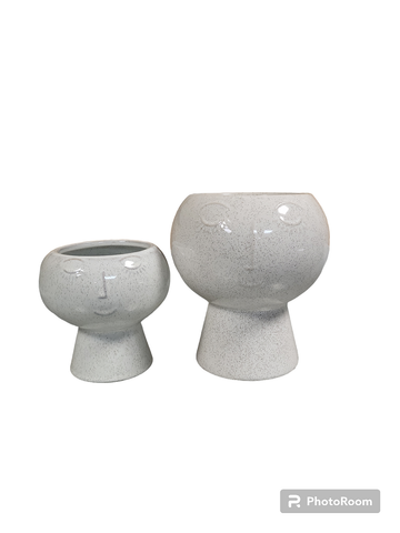 Cache-pot vase visage