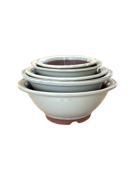 Pot rond profond émaillé japonais - Beige