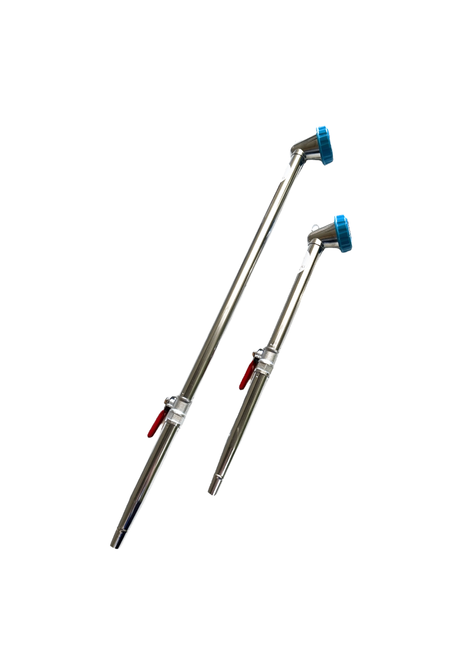 Lance d'arrosage métallique avec robinet