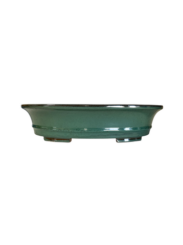 Pot ovale émaillé vert